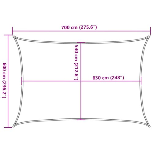  Jedro za za&amp;scaron;titu od sunca 160 g/m&amp;sup2; terakota 6 x 7 m HDPE Slike