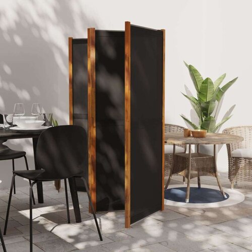 Sobna pregrada s 4 panela crna 280 x 180 cm Cijene