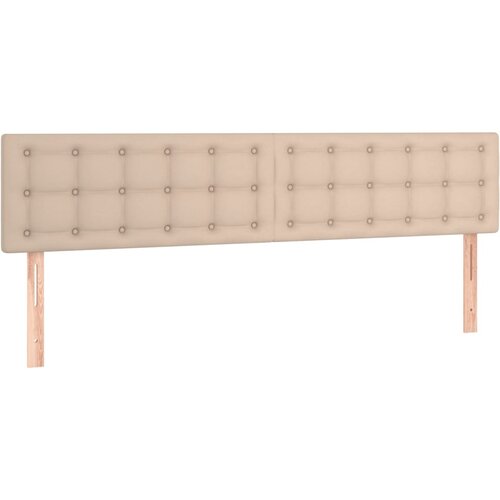 Maison Chic Posteljno vzglavje - Vzglavna omarica 2 kosa kapučino 100x5x78/88 cm umetno usnje, (22077659) Slike