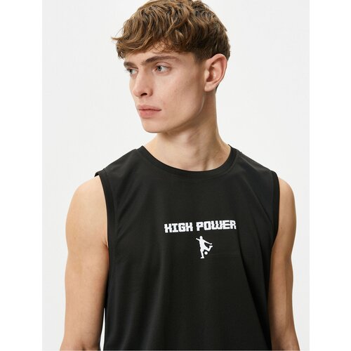 Koton Sports Vest Motto Printed Sleeveless Crew Neck Cene