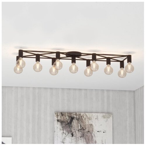Eglo plafonjera Speke, 11 x E27, crna, 156 cm, 43722 Cijene