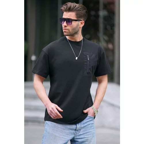 Madmext Black Pocket Detailed Men's T-Shirt 6183