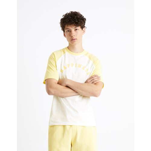 Celio Cotton T-Shirt Ceraglan Happiness - Men Cijene