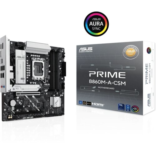Asus MB Prime B860M-A-CSM LGA 1851, 4x DDR5, 2xDP,2xM.2 1x HDMI, 1x Type-C, 8x USB, mATX Cijene