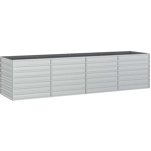  Povi&amp;scaron;ena vrtna gredica 320 x 80 x 77 cm pocinčani čelik srebrna Slike