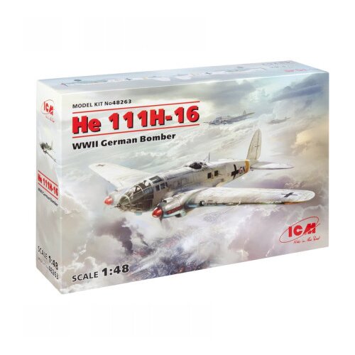 ICM Model Kit Aircraft - He 111H-16 WWII German Bomber 1:48 ( 060932 ) Slike