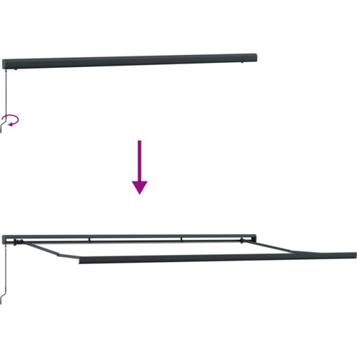 vidaXL Manualna Uvlačiva Tenda Antracit 450x300 cm Cene