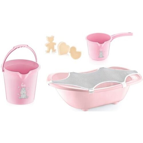 Babyjem set za kupanje 5 delova pink (kadica, podloga, sundjer, bokal, kofica) ( 92-24392 ) Slike