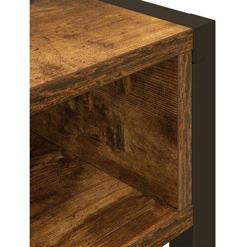  Stol s pohranom Dimni hrast 100 x 50 x 75 cm Konstruirano drvo Slike