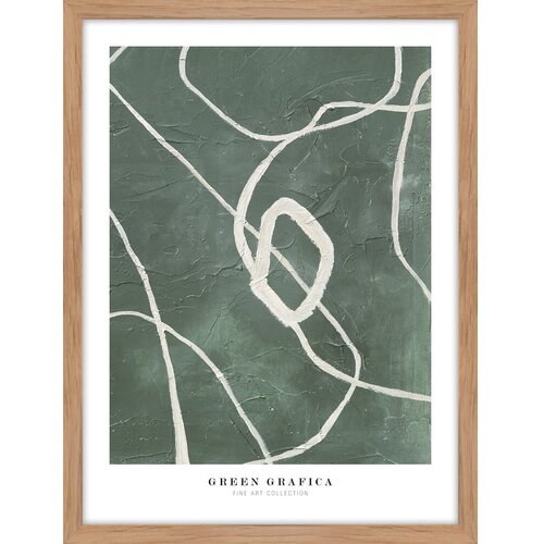 Malerifabrikken Plakat z okvirjem 32x42 cm Green Grafica &amp;ndash; Slike