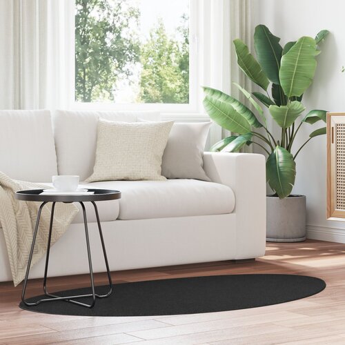 VidaXL Tepisi Crni Sintetički 80 x 150 cm Neklizeći Akcentni Tepih Slike