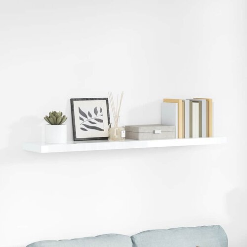  Plutajuća zidna polica visoki sjaj bijela 120x23,5x3,8 cm MDF Cijene