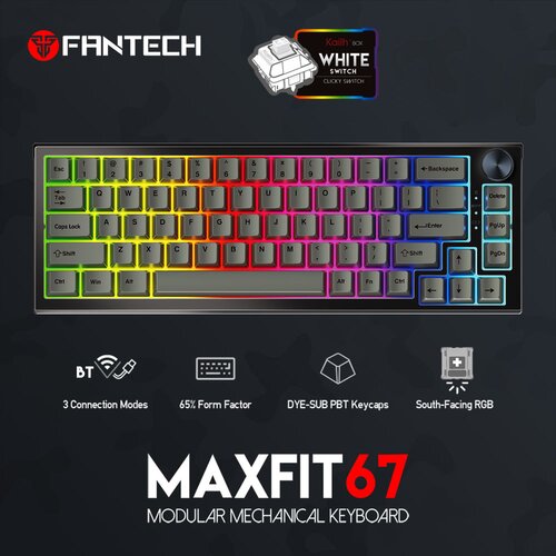 Nema Tastatura Mehanicka Gaming Fantech MK858 RGB Maxfit67 crna (white switch) Cene