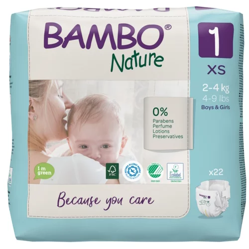 Bambo Nature plenice Newborn 2-4 kg, 22 kos 1000019251
