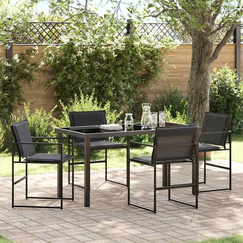  Vrtni set za objed 5 pcs Crna 140 x 70 x 73 cm Cene