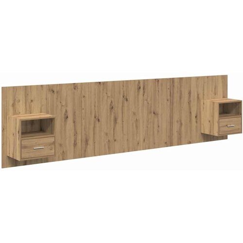 vidaXL Vznožnica z omarico s polico 3 pcs Umetni hrast Konstruiran les, (5000109181) Cene