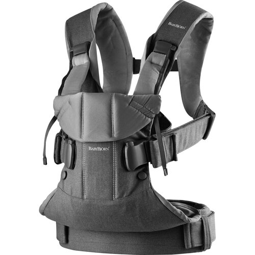 BABYBJORN nosiljka One woven denim grey/dark grey 098194 Slike