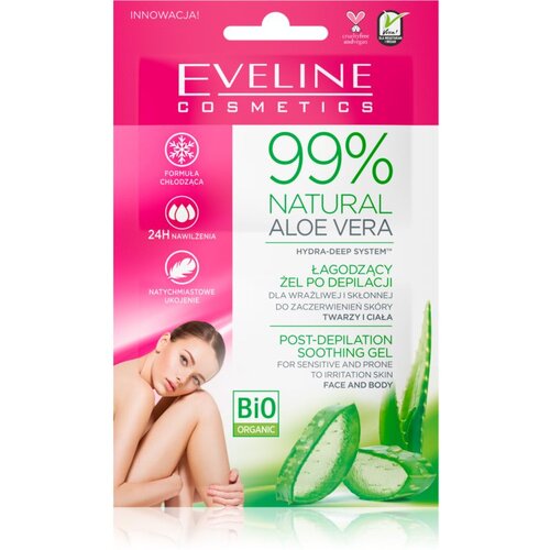 Eveline Cosmetics 99% Natural Aloe Vera umirujući gel nakon depilacije 2x5 ml Cijene