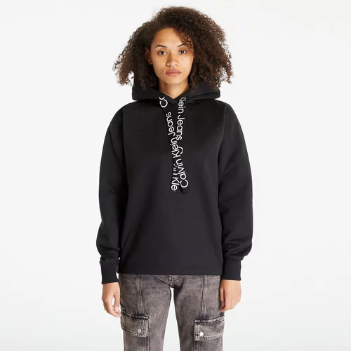 Calvin Klein Sweater majica crna / prljavo bijela