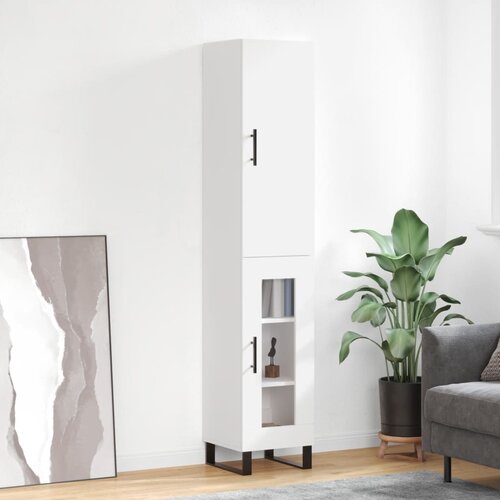  The Living Store Visoka omara bela 34,5x34x180 cm inženirski les - Visoka Omara, (21441910) Slike