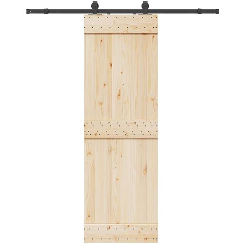 vidaXL Komplet opreme za drsna vrata 183 cm jeklo črne barve Cene