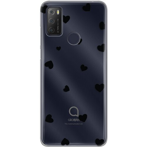 Telempire Torbica Silikonska Print Skin za Alcatel 1S 2021/3L 2021/A1 Alpha 21 Hearts Slike