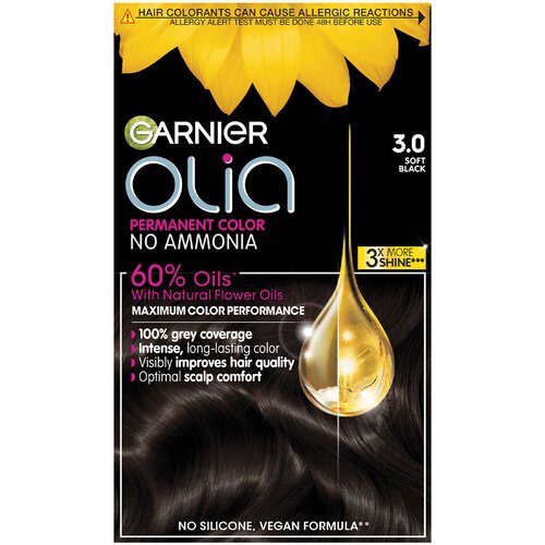 Garnier Olia trajna boja za kosu 3.0 Meka crna Slike