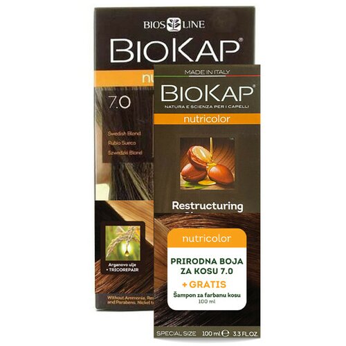 Biokap nutricolor 7.0 + šampon za farbanu kosu gratis Cene