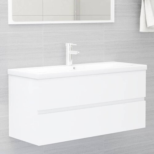 vidaXL Ormarić za umivaonik bijeli 100 x 38,5 x 45 cm od iverice Cijene