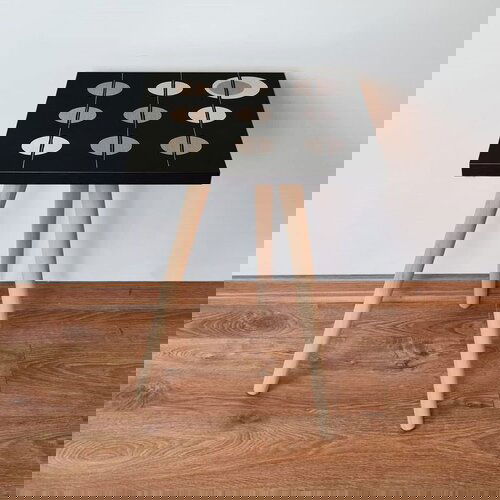 Hanah home Shp66 - black blackbeigewhite side table Cene