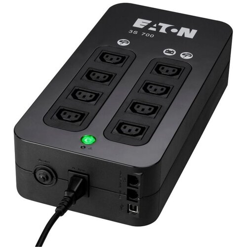 Eaton 3S UPS IEC, 700 VA, 420 W, Input: C14, Outputs: (4) C13, (4) C13 surge only, Tower Cijene