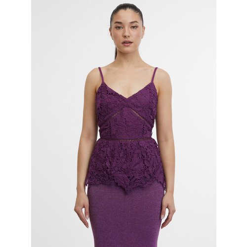 Orsay Purple Women&amp;#039;s Lace Top - Women&amp;#039;s Slike