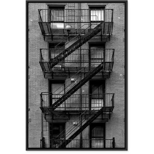  Slika - Emergency Exit (1 Part) Vertical 80x120 U crnom drvenom okviru Slike