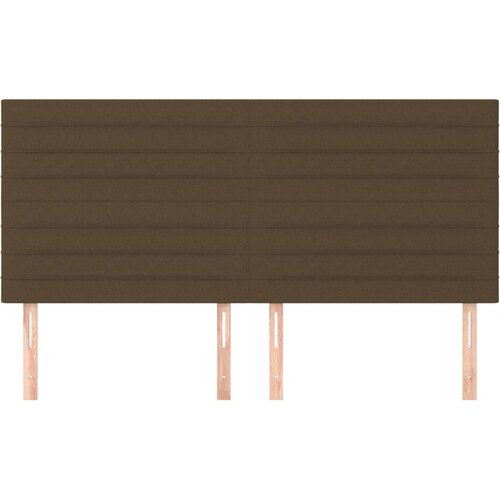  Uzglavlje tamnosmeđe 160x5x118/128 cm tkanina Slike