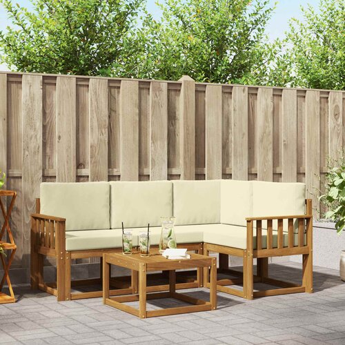  Set vanjskih sofa 5 kom. Prirodna i krem Cene