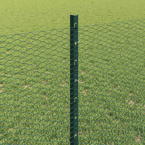  Heksagonalna ograda s stubom 100 x 0,8 m Čelik premazan PVC-om Slike