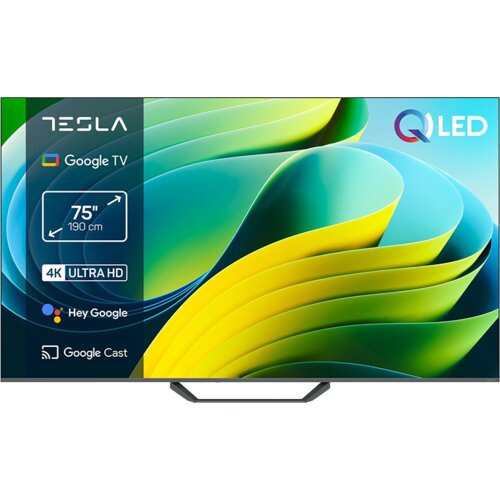 Tesla QLED TV 75" Q75E655GUS UHD Google TV, DVB-T/T2/C/S/S2;HDMIx3:USBx2:CI;2x12W Box Zvucnici Cijene
