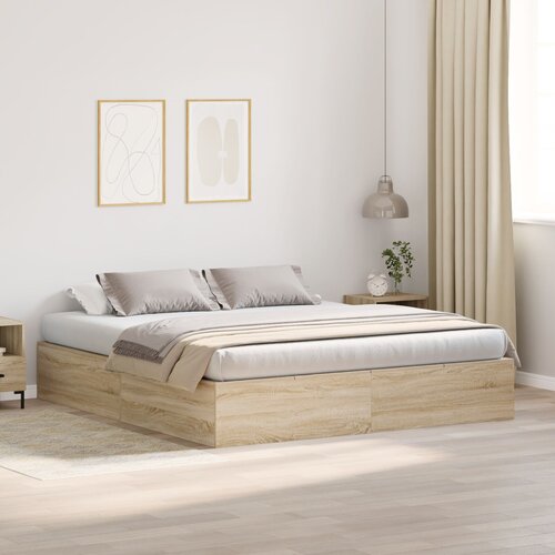 vidaXL Okvir kreveta za pohranu Sonoma hrast 180x200 cm Cijene