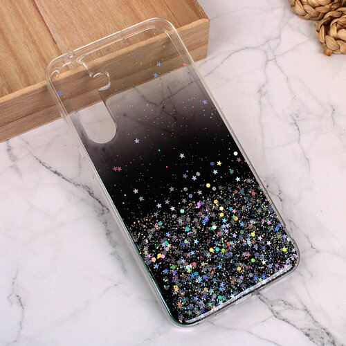  Torbica Silikonska Glitter za Samsung A356F Galaxy A35 5G crna Slike