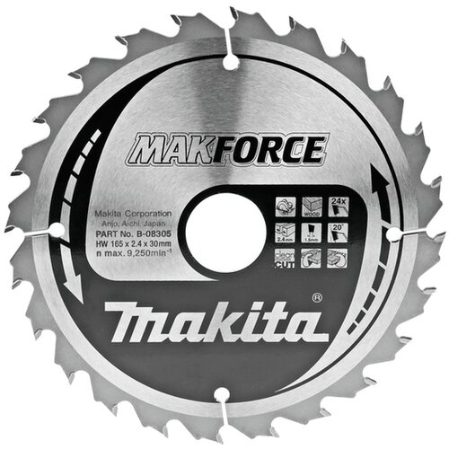 Makita žagin list TCT MAKForce, 165x30 mm, 24z, B-08305 Cene