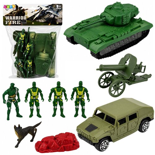 Military Set Soldiers Tank Vehicle Gun 13 pcs. Slike