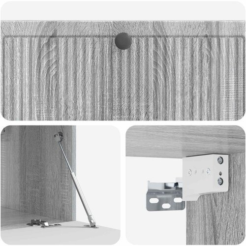  ormar za zid Siva sonoma 98 x 41 x 30 cm Konstruirano drvo Slike