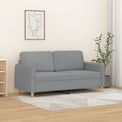 The Living Store Dvosed svetlo siv 140 cm blago - Kavč Dvosed, (21661418) Cene
