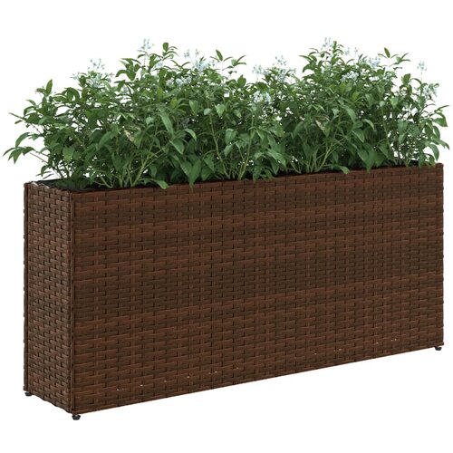  Vrtne sadilice s 2 posude 2 kom smeđe 90 x 20 x 40 cm poliratan Slike