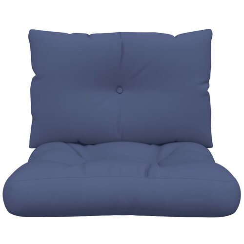  Set jastuka za palete modri 60 x 38 x 13 cm od tkanine Slike