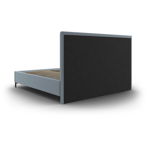 Mazzini Beds Svetlo modra oblazinjena zakonska postelja s prostorom za shranjevanje z letvenim dnom 140x200 cm Casey &amp;ndash; Slike
