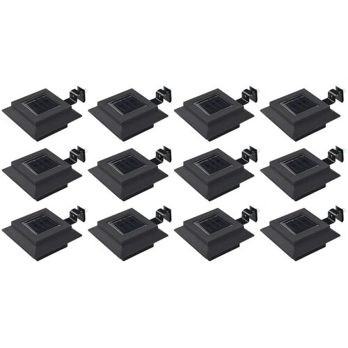 vidaXL Vrtne solarne svjetiljke 12 kom LED kvadratne 12 cm crne Cijene
