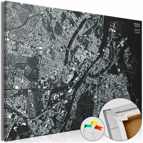  Slika na plutenoj podlozi - Close up of Copenhagen [Cork Map] 120x80