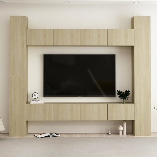 VidaXL 8-dijelni set TV ormarića boja hrasta sonome od iverice Slike