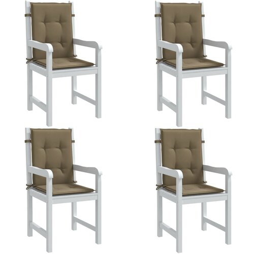  The Living Store Blazina za stol 4 kosi melanž taupe 100x50x4 cm blago - Blazina Za Stol Z Nizkim Naslonjalom, (21487200) Slike